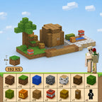 Minecraft magnetická stavebnice - 192 kusů + 6 figurky